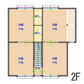 神代地区 登録番号82の空き家 2階 間取り図