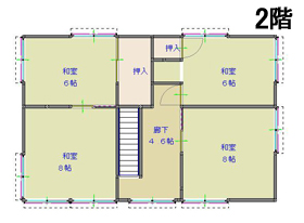 角館地区 登録番号97の空き家 2階 間取り図