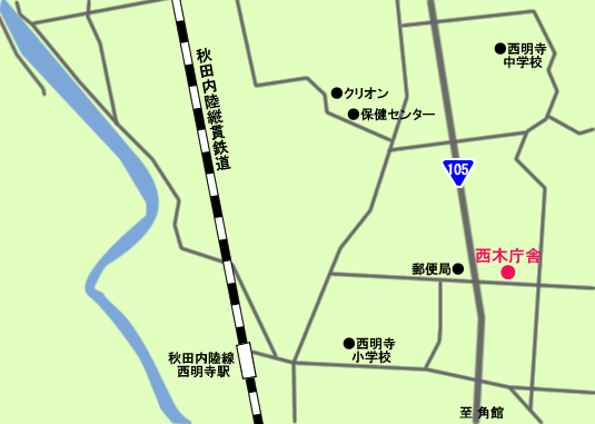 西木庁舎地図