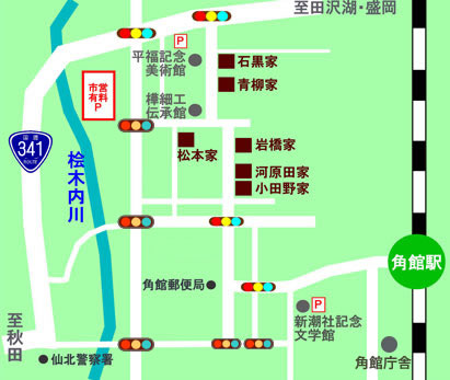 武家屋敷周辺地図