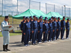 講師を紹介する髙橋環境防災課長　少し緊張気味