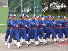 第3分団の規律訓練選手達