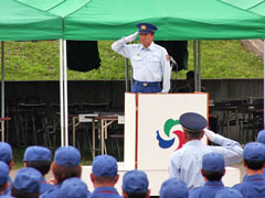 菅原消防署長　姿勢がとてもカッコイイです