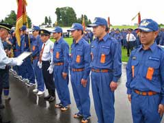 第1分団は小型ポンプで準優勝