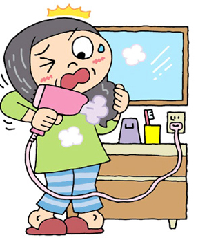 ヘアドライヤーの取り扱いに注意しましょう！