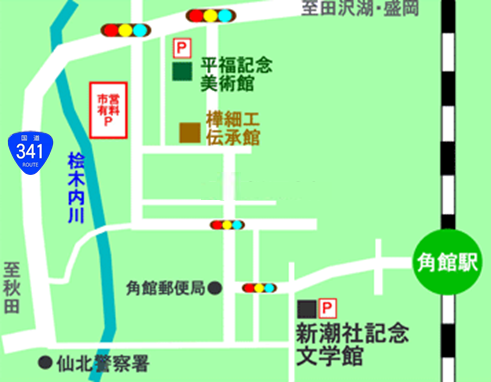 新潮社記念文学館周辺地図