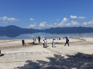 田沢湖畔「白浜」の清掃活動のお礼